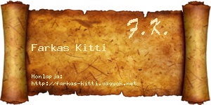 Farkas Kitti névjegykártya